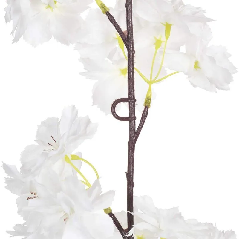Dekoracyjne kwiaty wieńce sztuczne wiśniowe kwiat winorośl biały płatek na zawsze rośliny girlandowe na dekorację domową PA287J