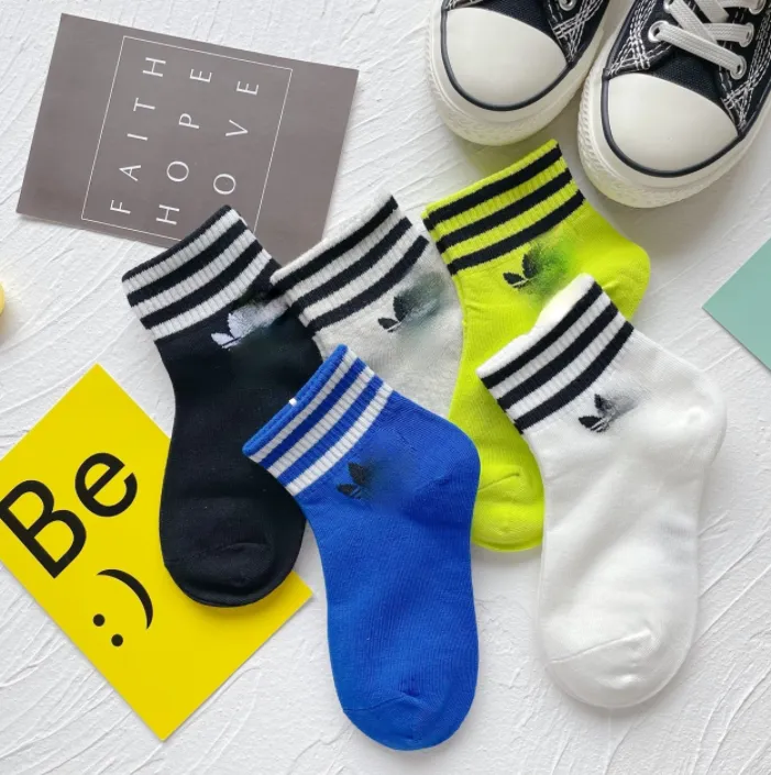 Fashion Luxury Children's Striped Socks Spring and Summer Korean Unisex