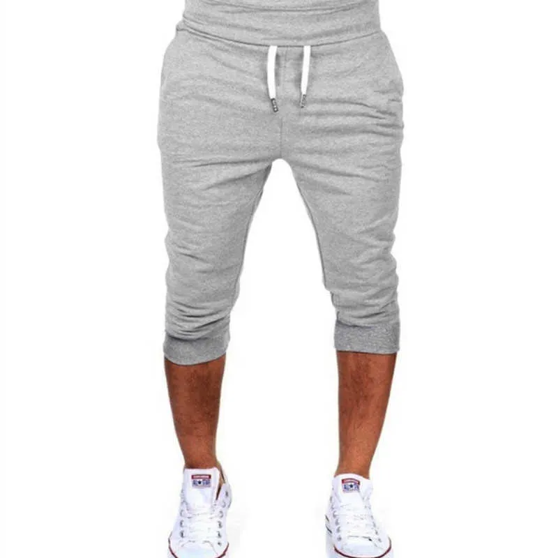 Zogaa Mens Hip Hop Shorts Training Kleding Knielengte Joggers Mannen Joggingbroek Katoen Casual Mode Vijf Broek Plus Size S-3XL 210716