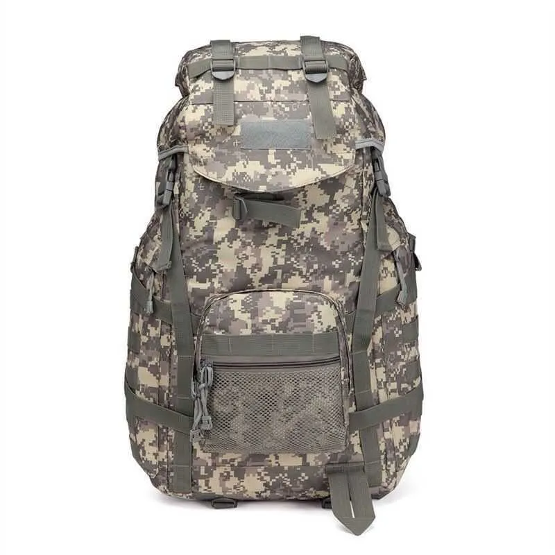 60L taktisk molle ryggsäck militär armé utomhus väska ryggsäck män camping resa ryggsäck vandring sport molle pack klättring väska y0721