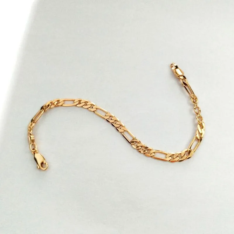Link chain 16cm ouro bebê pulseiras link crianças pulseira bebe criança presente criança jóias pulseras bracciali braçadeira braclet b0810259e