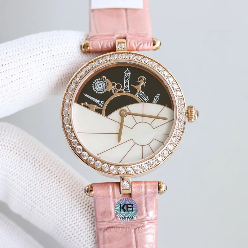 Montre mécanique automatique pour femmes, une journée à Paris, tour Eiffel, horloge à Quartz de voyage pour une personne, montre-bracelet en cuir véritable