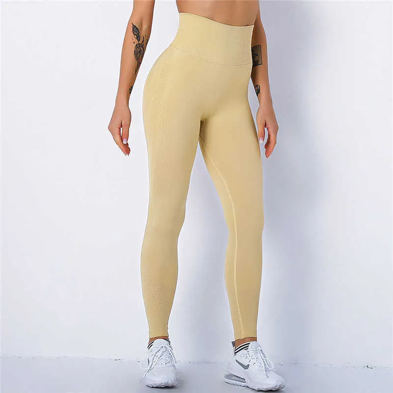 Kadın Spandex 20% Kesintisiz Tayt Kabarcık Butt Push Up Egzersiz Legging İnce Yüksek Bel Leggins Mujer Spor Pantolon 210925