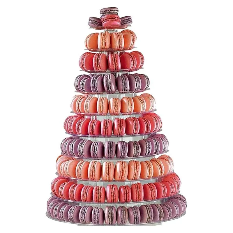 Jewelry Pouches Bags 10 Tier Cupcake Holder Stand Round Macaron Tower Clear Cake Display Rack For Wedding Birthday Party Decor2500