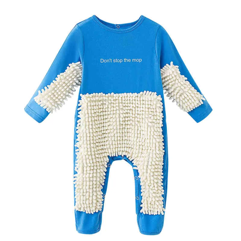 Vestito pulire il bambino Neonato Neonate Ragazzi che strisciano Bambino Solid Mop Tutina Pagliaccetto Tuta Pagliaccetto unisex vetement fille G12184791648