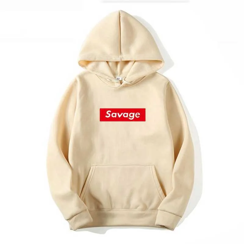 2021 Nouveaux Hommes Hoodies Savage Hoodies Parodie No Heart X Savage Mode Slaughter Gang ATL Coton À Manches Longues Hoodies G1007