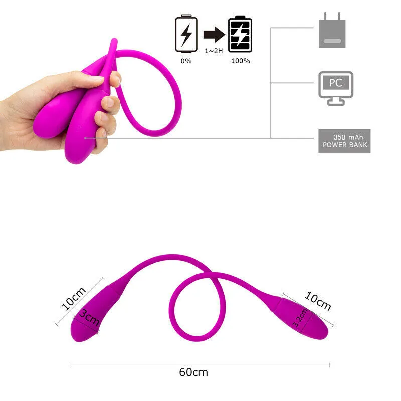 Double tête vibrant oeuf chatte vibrateur masseur Vaginal Machine sexuelle produit de sexe adulte pour femme et Couples Anal godemichet Anal