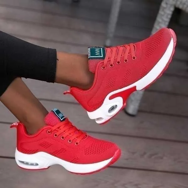 Scarpe da corsa da donna scarpe casual traspiranti scarpe sportive leggere da esterno piattaforma da passeggio casual sneakers da donna nere Y0907