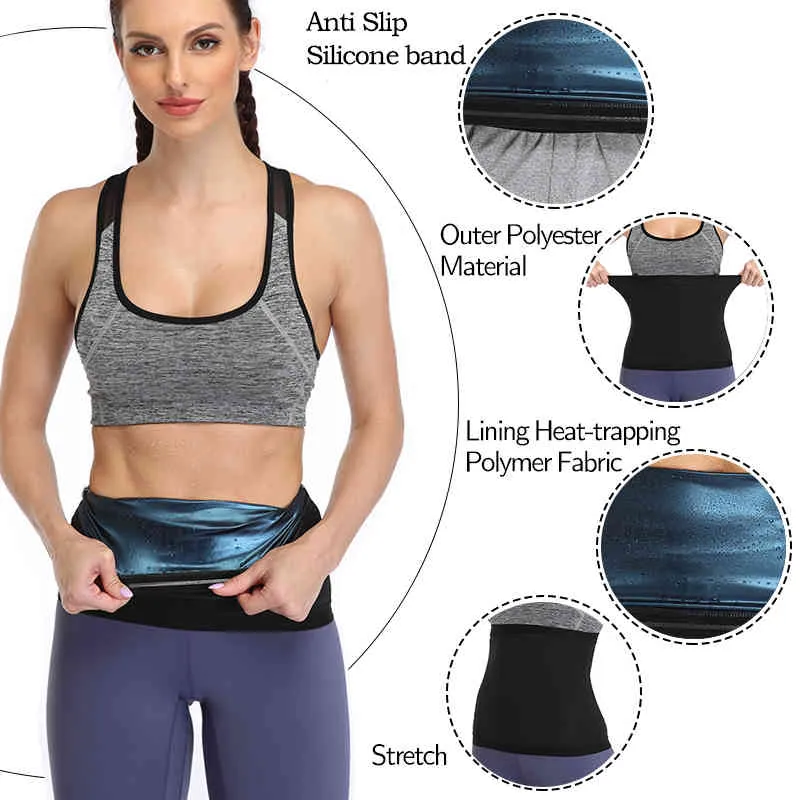Men waist band Waist Trimmer Belt Weight Loss sweat sauna body shaper Wrap Fat Tummy Stomach Strap for women slim1892267