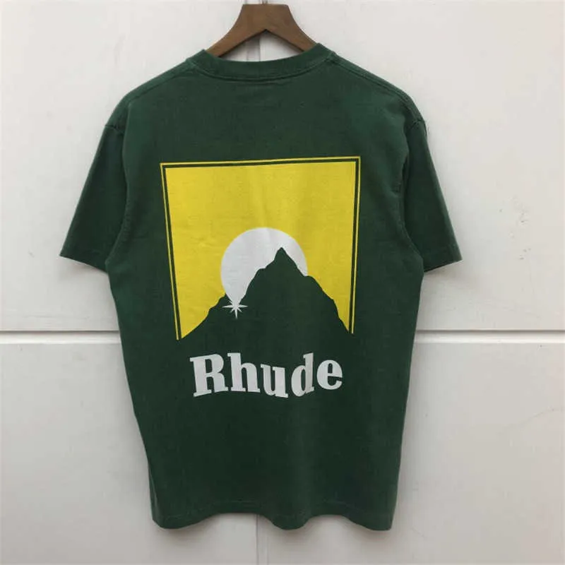 EssentialSweatsHirts Rhude T-shirts Men Women Japan RH Hairstyle Print Top T-stukken Summer Style Rhude Rhude T-shirt X0602 730