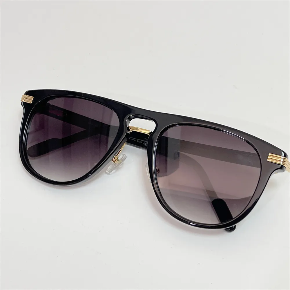 Luxus -Designerin Sonnenbrille für Männer Frauen Marke Vintage Flat Top Gläser Square Form Double Bridge Sonnenbrille Mode Eyewear 02002733