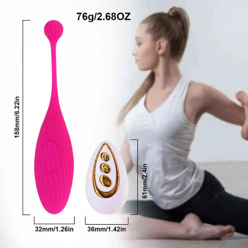 Nxy Vibratoren App-gesteuerte Eiervibratoren Drahtlose Fernbedienung Klitoris Stimulator Massagegerät Vaginal Kegel Ball Ben Wa Balls Sexspielzeug für Frauen 0105