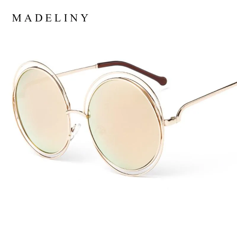 Солнцезащитные очки EST мода Carlina Round Wire-Frame 2021 Vintage Sun Glasses Женщины дизайнер бренда MA164210J