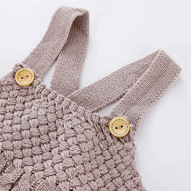 Boys Girls Warm Clothes Fall/Winter Baby Romper Knitted Woolen Jumpsuit Toddler Child Bag Fart 210515