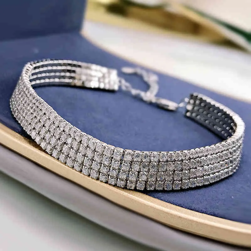 OEVAS 100% 925 argent Sterling pleine haute teneur en carbone diamant 18K plaqué or Bracelet pour les femmes étincelant fête bijoux fins cadeau