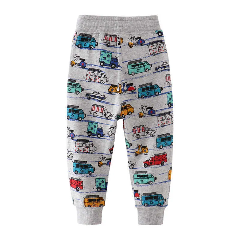 Sauter mètres garçons vêtements dessin animé enfants pantalons de survêtement mode cordon pantalon bébé filles pantalon complet pantalon 210529