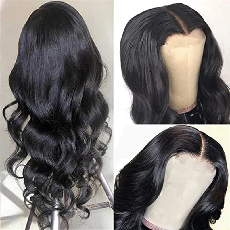 Parrucca sintetica ondulata lunga riccia da 68 cm Simulazione Parrucche capelli umani Posticci donne in bianco e nero Perruques 103D