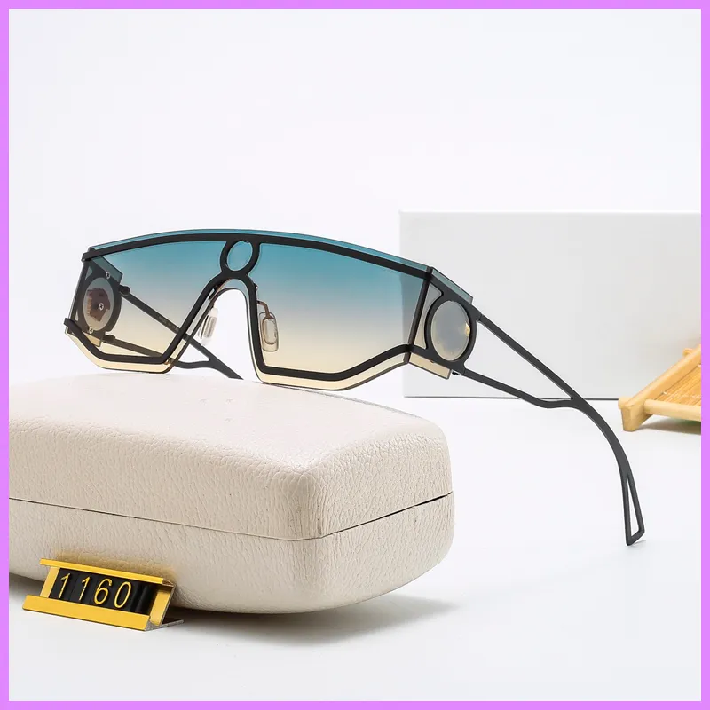 Novos óculos casuais Envoltório Rua Moda óculos de sol Mulheres Mens Luxo Designer Óculos de Sol Drive Beach Eyewear com caixa D2110073F