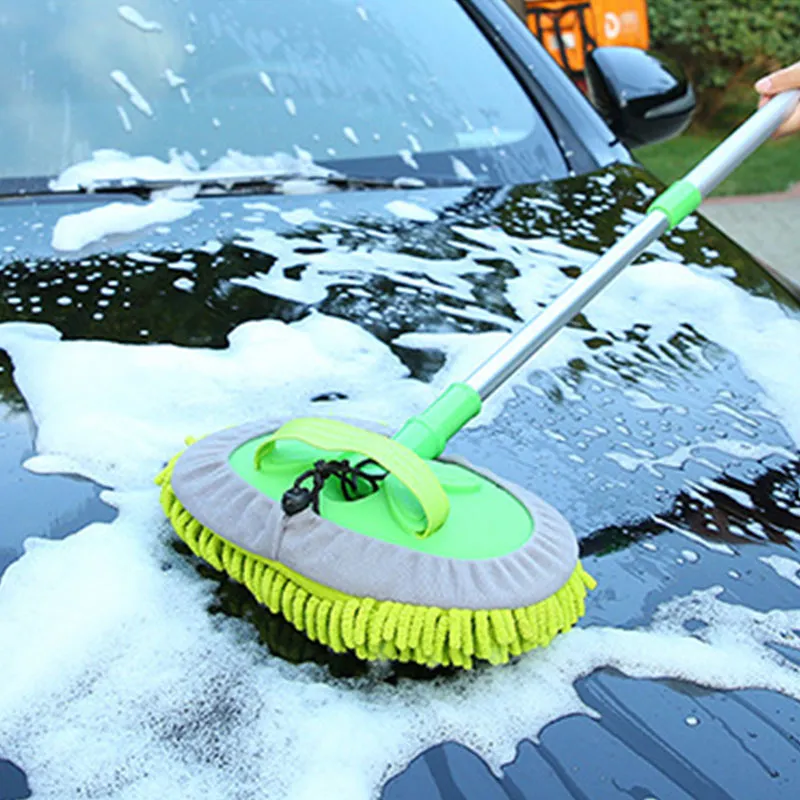 Tvättrengöring Dammvax Justerbar Mop Tillbehör Fönster Tvättverktyg Auto E Detailing Car-Styling