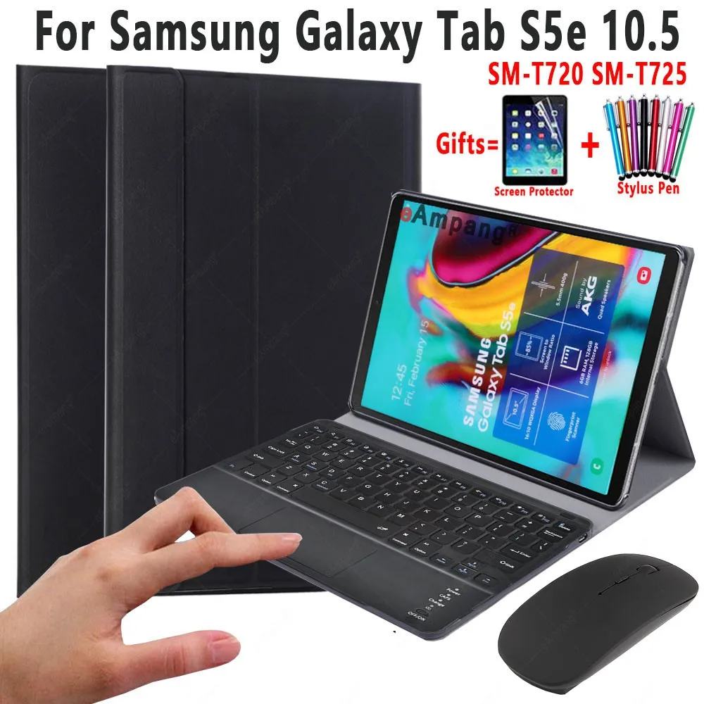 TouchPad Klavye Kılıf Samsung Galaxy Tab S7 11 S7 + Artı 12.4 S6 Lite 10.4 S6 S5E S4 10.5 T870 T970 P610 T860