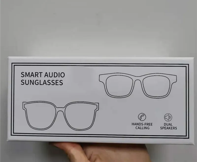 Moda de alta qualidade 2 em 1 óculos de sol de áudio inteligente com lente revestida polarizada fone de ouvido bluetooth alto-falantes duplos Hands-308R