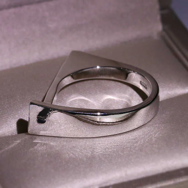 Anello zirconio bianco di alta qualità Autentico ondata geometrica anelli di dito regolabili le donne Gioielli di gioielli di fidanzamento Q071408511