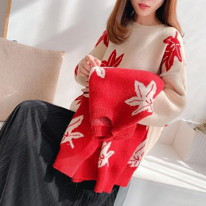 Herbst und Winter sehr schöner Pullover weibliche Verdickung Netz rote Kapuze lose koreanische Version der wilden Vielseitigkeit 210427