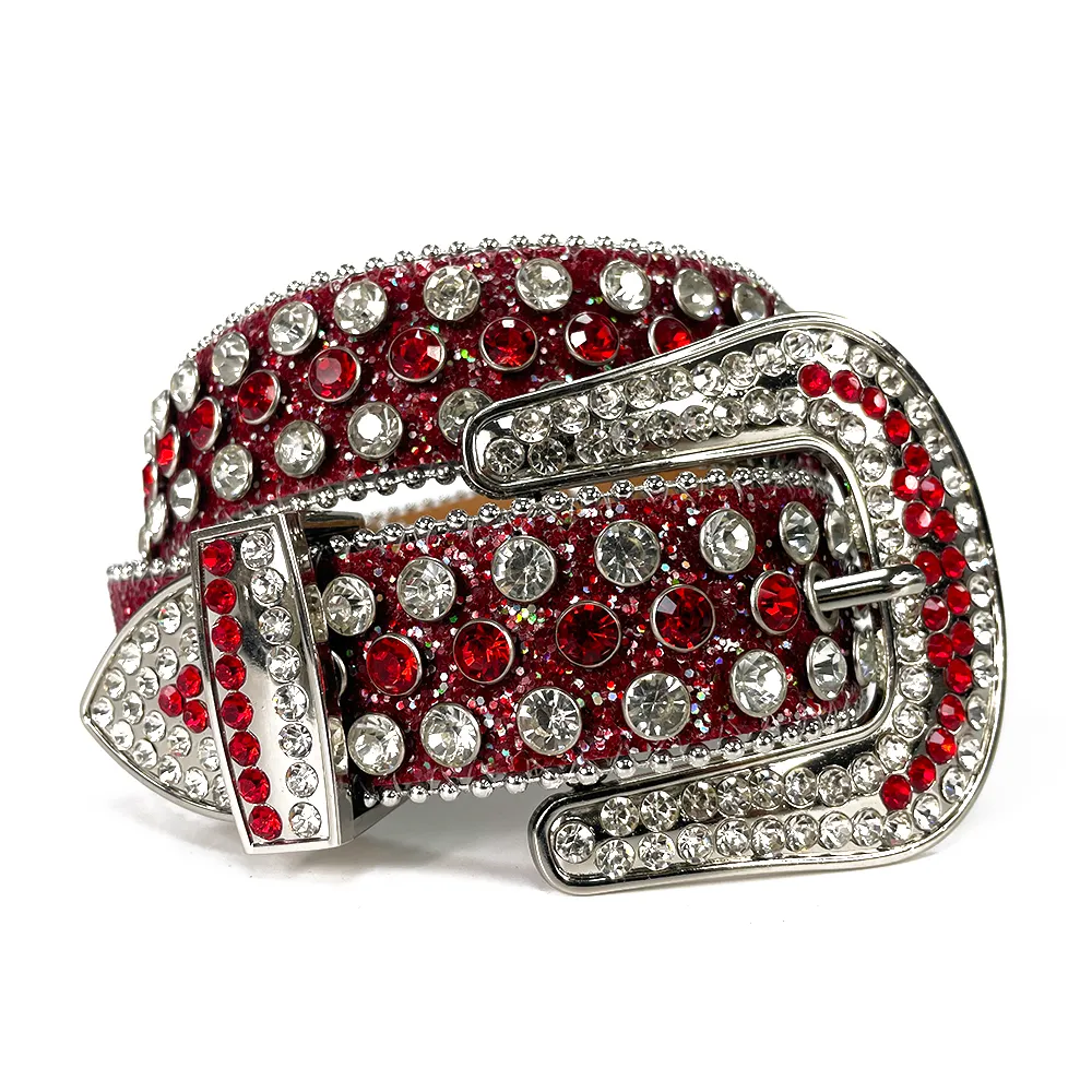 Western strass ceinture Cowgirl Cowboy BlingBling cristal clouté ceinture en cuir boucle amovible pour hommes femmes bijoux cjewelers334S