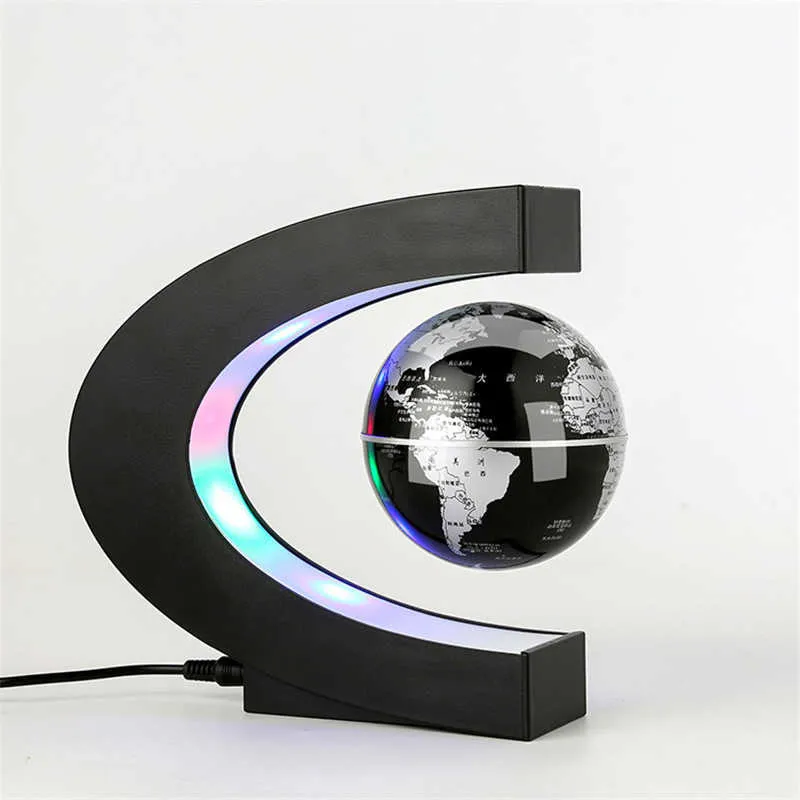 1 stks Magnetische levitatie Globe Student School Lesgeven Materiaal Nachtlamp Globe Creative Gifts 110/220 V AC VS / EU / UK / AU 210728