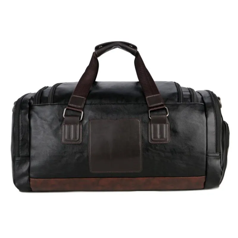 Sacs polochons hommes qualité en cuir voyage bagage à main sac à main décontracté voyage fourre-tout grand week-end XA631ZC244I