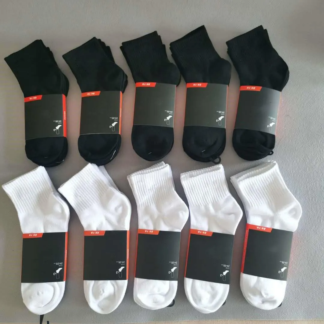Мужские носки, 12 пар, классические, черные, белые, для женщин и мужчин, высокое качество, дышащие хлопковые спортивные носки с надписями, эластичные
