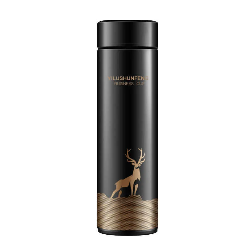 High-end di lusso in acciaio inox 304 thermos thermos display la mia bottiglia d'acqua viaggio tazza di caffè tè latte tazza termica 210615