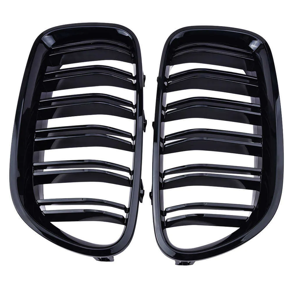 Front Kidney Grilles Gloss Black Steerings For BMW F18 F10 F11 5 Series 2010 2011 2012 2013 2014-2015 Replacement Racing Grilles211U