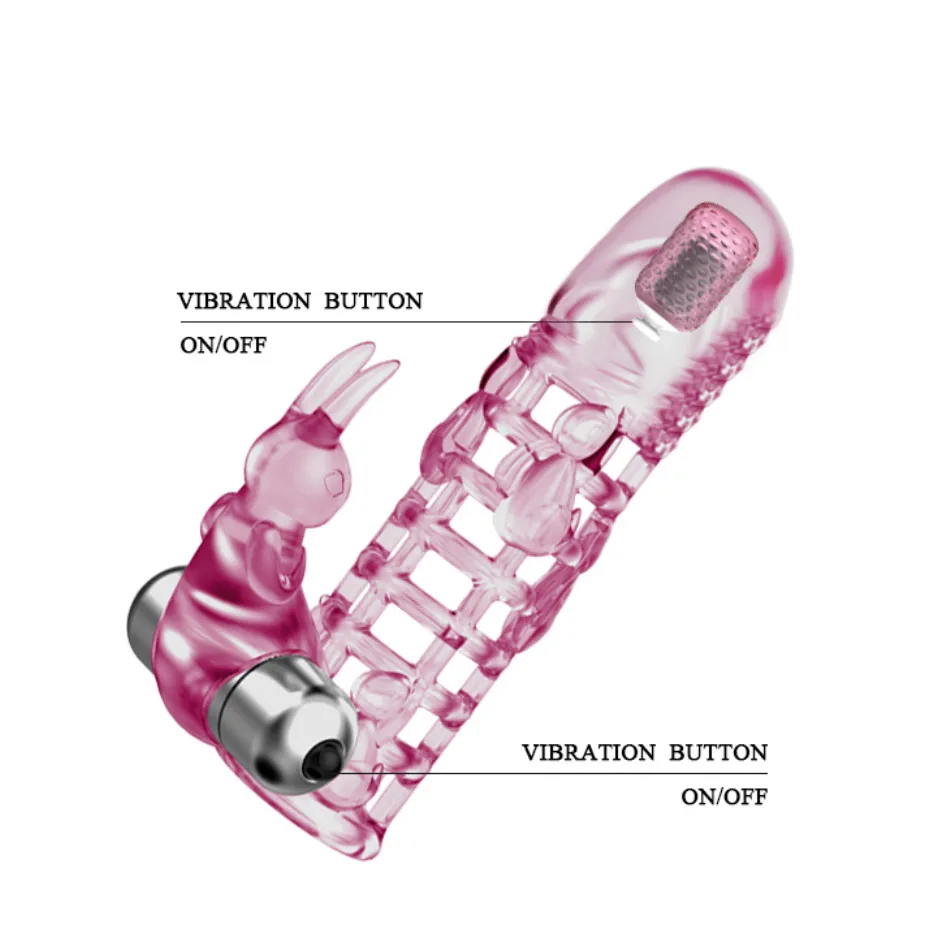 재사용 가능한 음경 확대 이중 바이브레이터 Dick Extension 슬리브 수탉 지연 남성용 Ejaculation 섹스 토이 Q0320