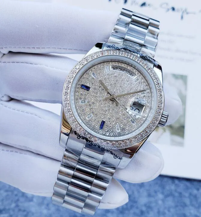 2021 новые женские часы 40 мм циферблат с бриллиантами сапфировое зеркало автоматические механические часы двойной календарь из нержавеющей стали wri249I