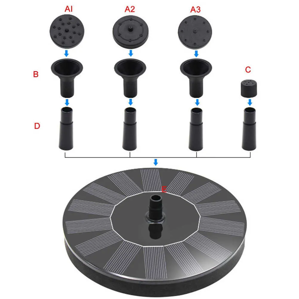 7V Mini kit fontana ad energia solare Pool Pond Panel Floating Water Pump Patio Garden Decoration Bird Bath 210713