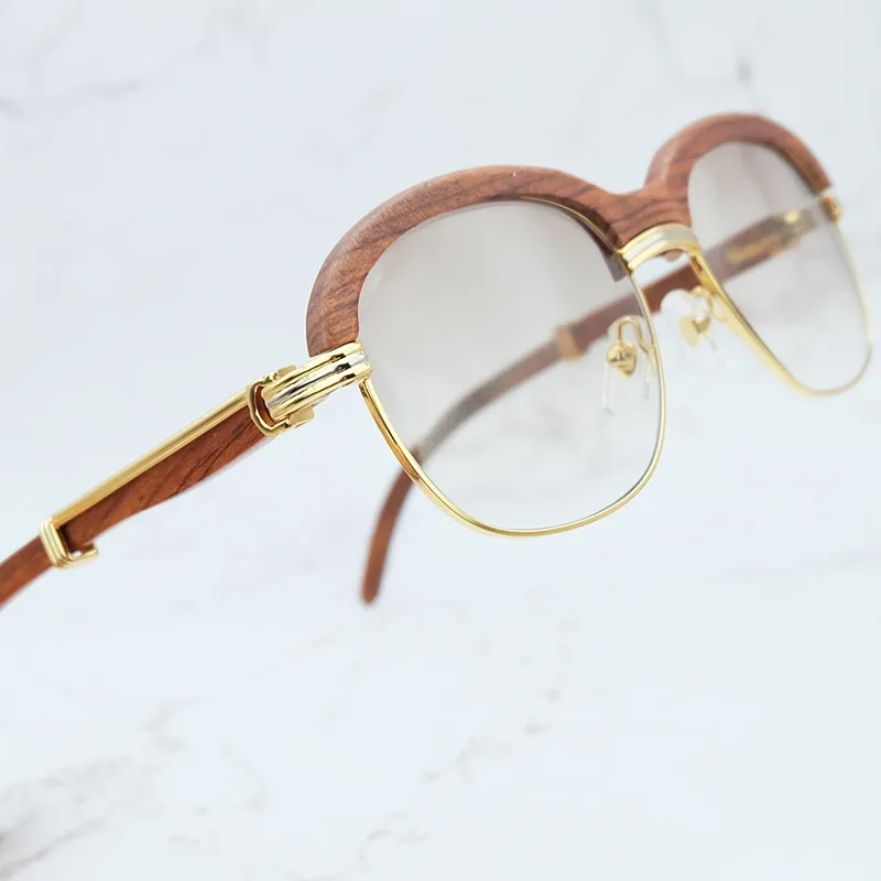 Occhiali da sole in legno Occhiali da sole eleganti in corno di bufalo naturale da uomo Carter vintage Tonalità di design di lusso Prodotto di tendenza Eyewear261U