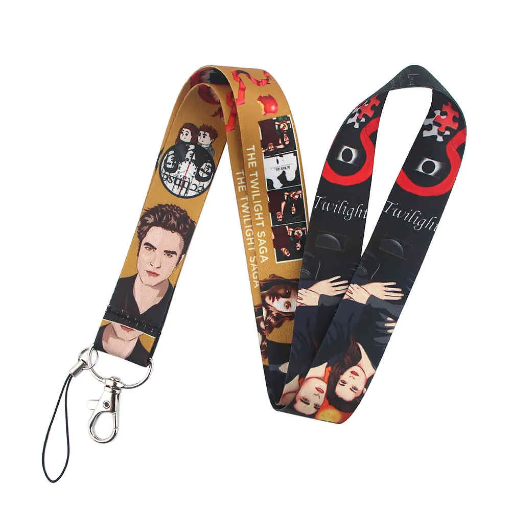 20 teile/los J2199 Film Necklack Lanyard Schlüssel Turnhalle Strap Multifunktions Telefon Dekoration Mit Karte Halter Abdeckung