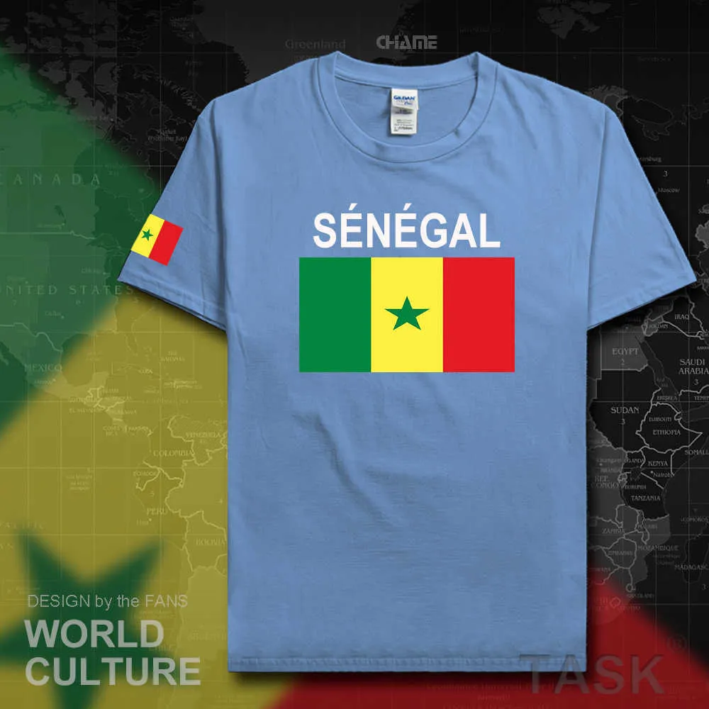 Senegal sen homens camiseta equipe jerseys nation tshirt 100% algodão t-shirt roupa camiseta camiseta jogador de futebol senegalese x0621