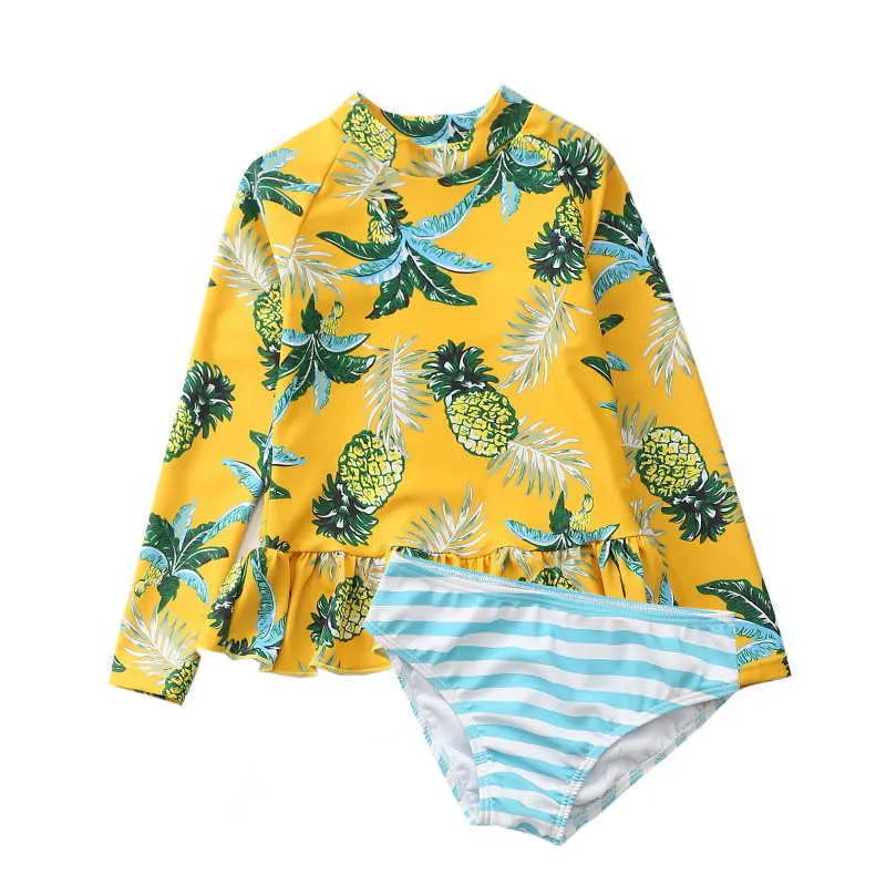 Été enfants garçons maillots de bain deux pièces dessin animé sirène maillot de bain enfants Style mignon vêtements E110 210610