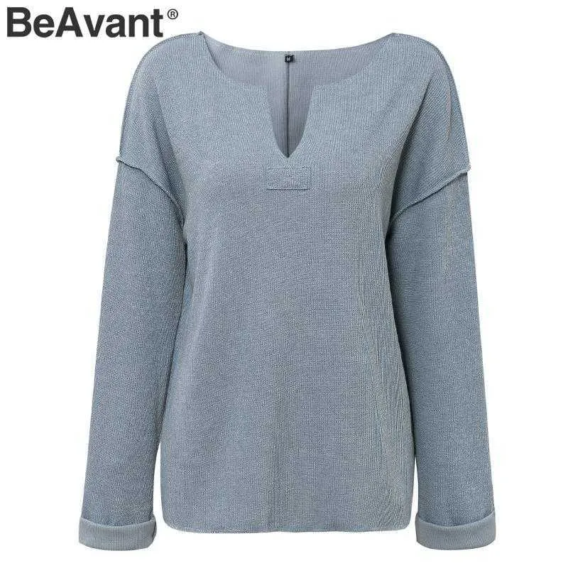 BeAvant Casual Lose T-Shirts Frauen Herbst Oversize Damen T-Shirts Langarm Patchwork Weibliche Baumwolle Tops Shirts 210709