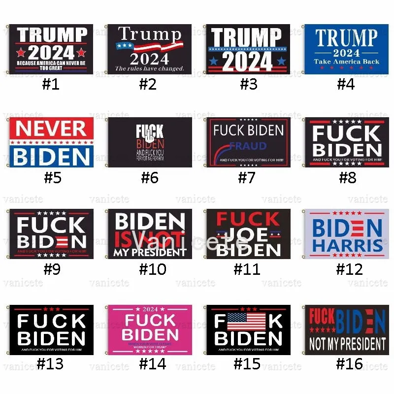 40 Stili 2024 Trump Flag Biden non è il mio presidente 90 * 150 cm US Elezioni presidenziali Bandiera Trump Flags Banners Articoli feste T2I52482