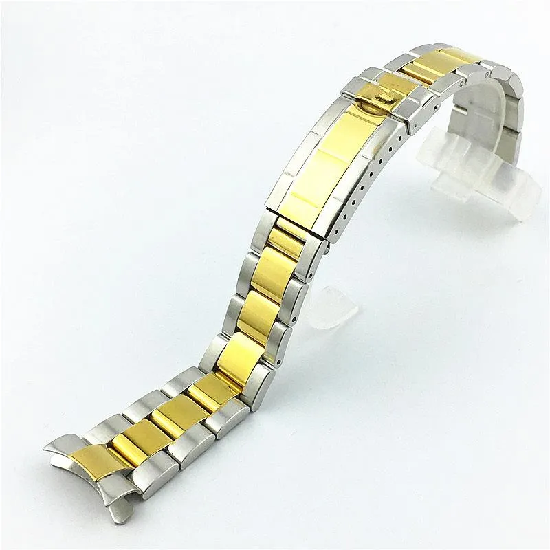 Bandes de montre WatchBracelet pour série accessoires bande 20mm grille de plongée 3 perles hommes acier inoxydable huître perpétuelle sangle 2282