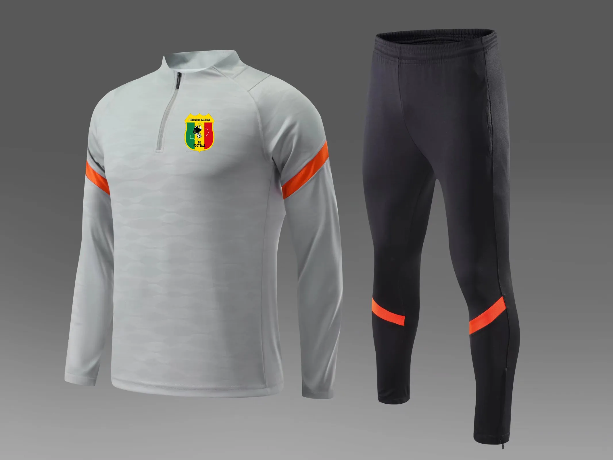 Équipe nationale de football du Mali Survêtements de football pour hommes Combinaison d'entraînement de course en plein air Automne et hiver Kits de football pour enfants C244o