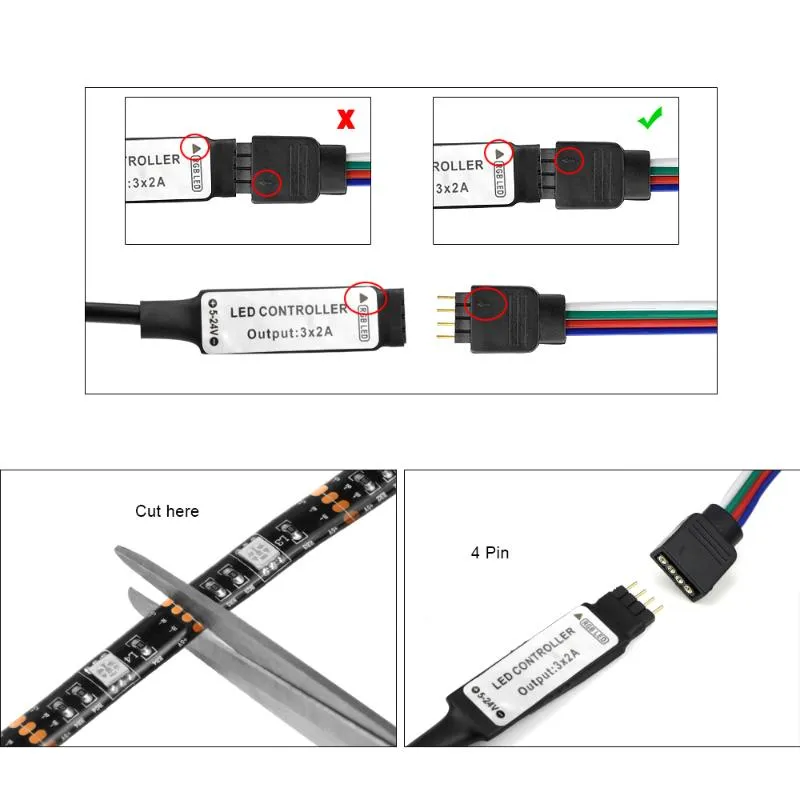 Strips WS2812 LED Strip 5V USB بشكل فردي RGB RGB LIGHT SMD TV Backlight سطح المكتب الشاشة Decoration263y