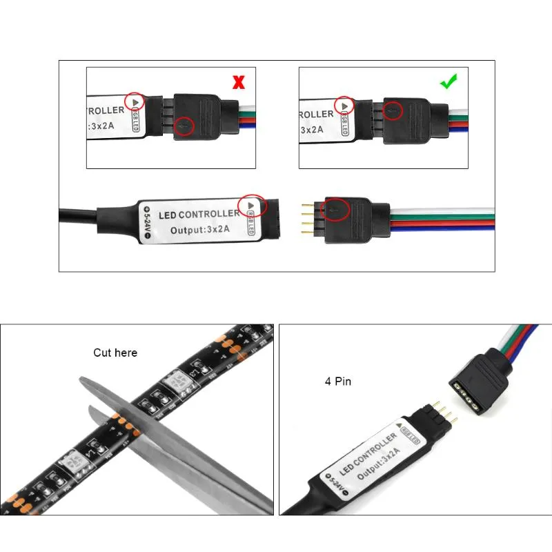 Tiras WS2812 LED Strip 5V USB individualmente endereçável Smart RGB Light SMD TV Backlight Desktop Iluminação Decoração263Y