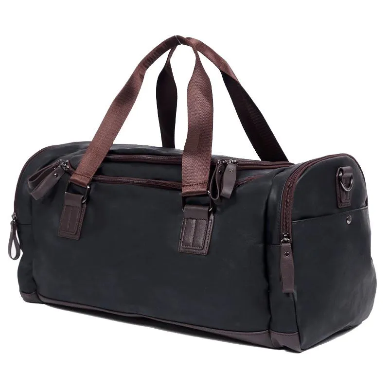 Bolsas de lona para hombre, bolso de viaje de cuero de calidad, bolso de mano, bolso de viaje informal, bolso de fin de semana grande XA631ZC244I