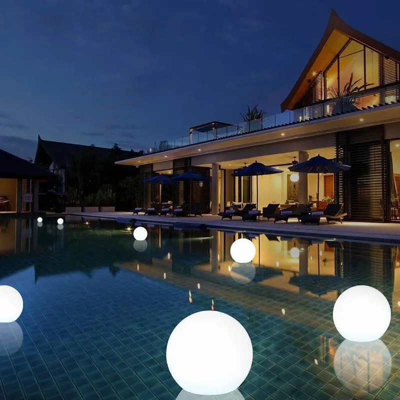 Afstandsbediening Outdoor LED-tuinverlichting Verlichting Balgloed Gazonlamp Oplaadbaar Zwembad Bruiloft Feest Vakantie Decor Lampen316T
