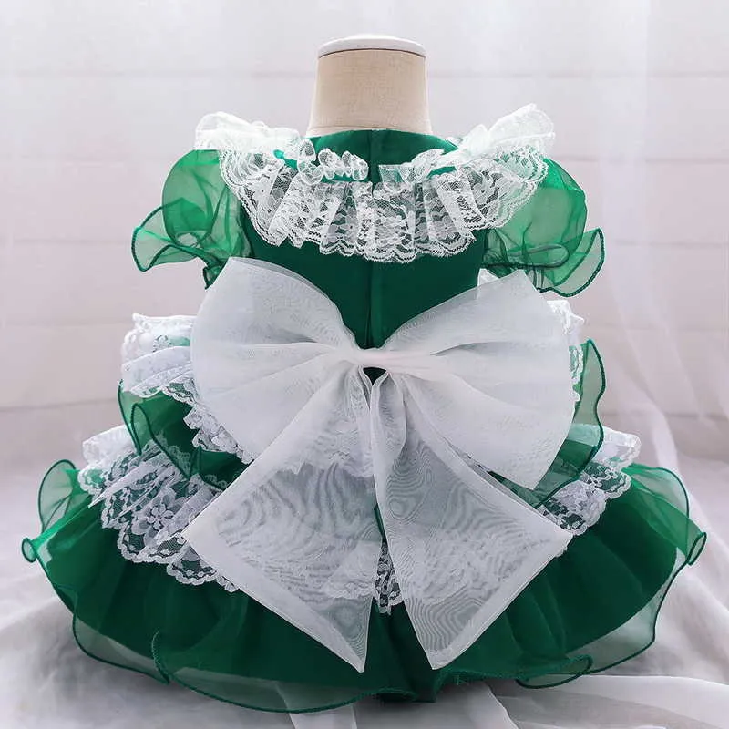 Lente Kids Meisjes Jurken Lolita Style Kant Cake Jurk voor Party Wedding Piano Voer kleding E1972 210610 uit