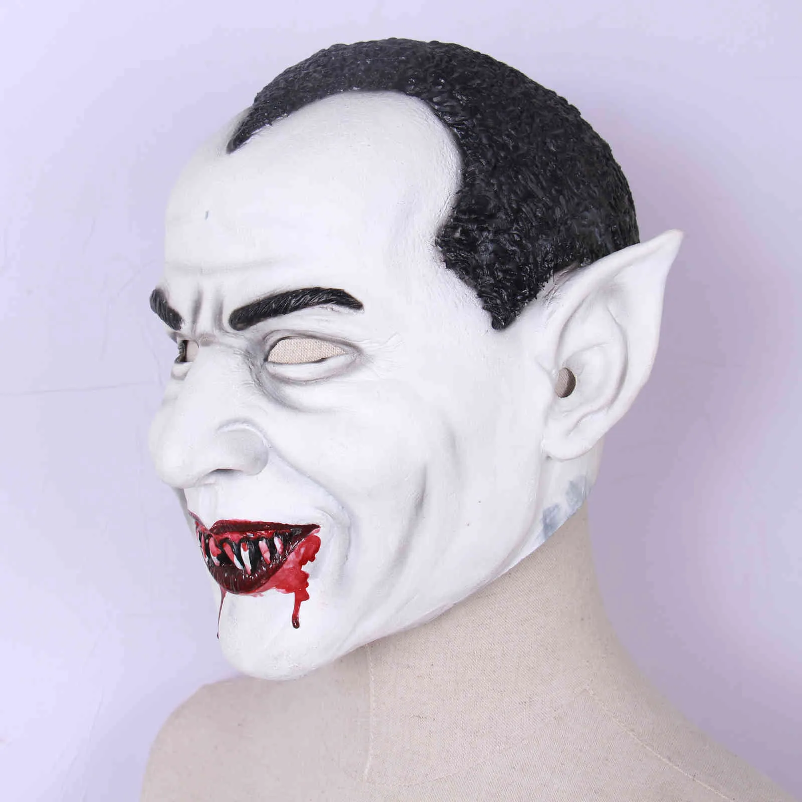Dödlig Tystnad Skrämmande Zombie Latex Devil Creepy Vuxen Halloween Mardi Gras Vampire Mask Kostym Overhead